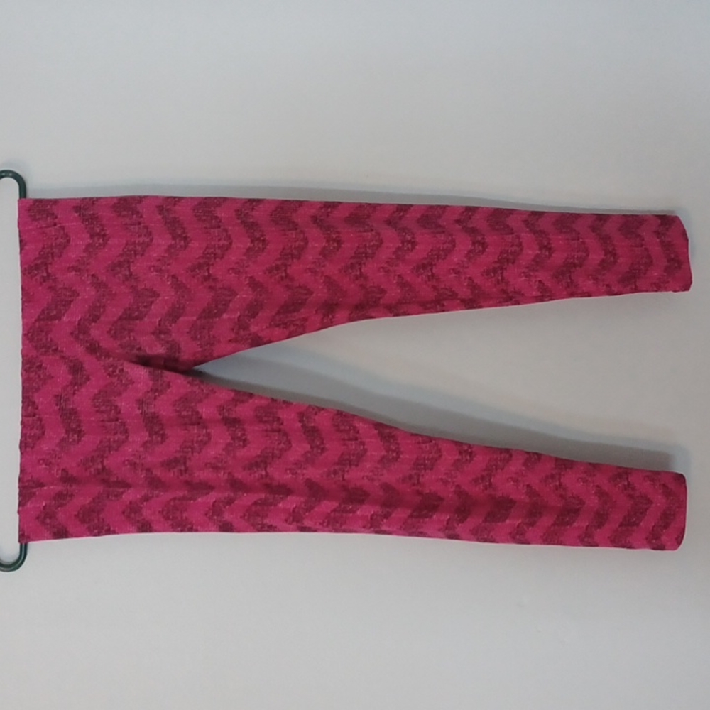 Womens lularoe one size pink and navey chevron leggings